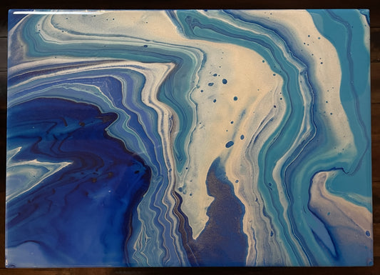 “Sea Levels” Acrylic Pour